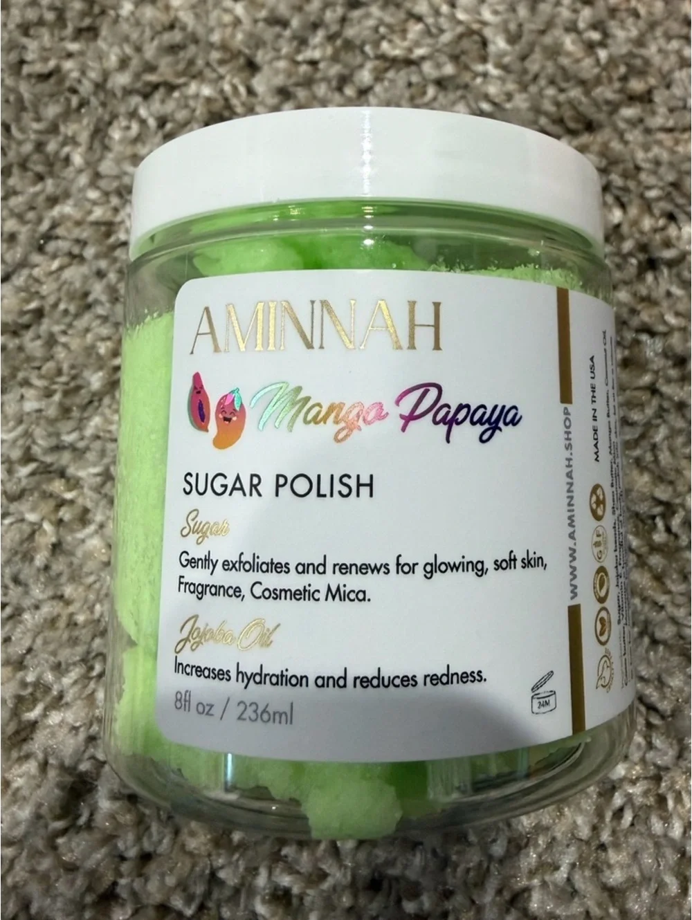 Aminnah MANGO PAPAYA Sugar Body Polish NEW
